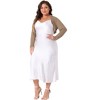 Agnes Orinda Women's Plus Size Mesh Crop Long Sleeve Open Front Cardigans - 3 of 4