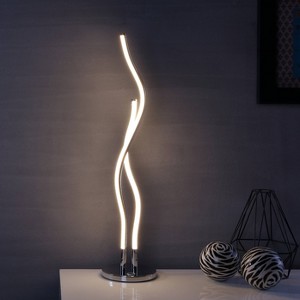26.25" Cairo Table Lamp Silver with Integrated LED - JONATHAN Y: Energy Efficient, Modern Design - 1 of 4
