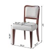 Set of 2 Traditional Upholstered Dining Chairs with Solid Wood Frame, Elegant Armless Chairs for Dining Room or Living Spaces-Panipeachy - 4 of 4