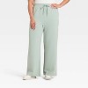 Women's Airy Sleek Ribbed Wide Leg Sweatpants - All In Motion™ - 4 of 4