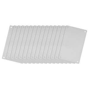 Unique Bargains Stainless Steel DIY Laser Printing Office Engraving Blank Tags 15 Pcs - 1 of 4
