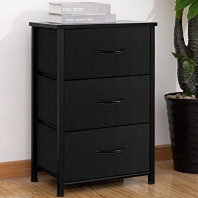 FONTOI Storage Cabinets with Multi-Drawer Locker, Timeless Design, Space-Saving for Modern Interiors, Black, 17.7"*11.8"*26.4"