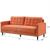 CAVINAS 74" Modern Sofa with Armrests for Living Room,2-Seater Upholstered Couch,High Resilience Love Seat Sofa,Solid Wood Frame Comfy Couch - 3 of 4