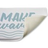 Stupell Industries Make Waves Aqua Blue Printed Plush Bathroom Floor Mat, design by Lettered and Lined - 2 of 4