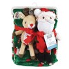 Hudson Baby Unisex Baby Plush Blanket with Toy, Rudolph And Santa, One Size - 2 of 4