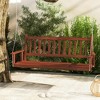 Tangkula 5FT Wooden 3-Person Porch Swing Chair w/ Adjustable Galvanized Metal Chains - 2 of 4