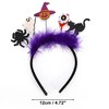 Unique Bargains Spiders Pattern Headband for Halloween 4.72" Diameter Black Purple 1 Pc - 3 of 4