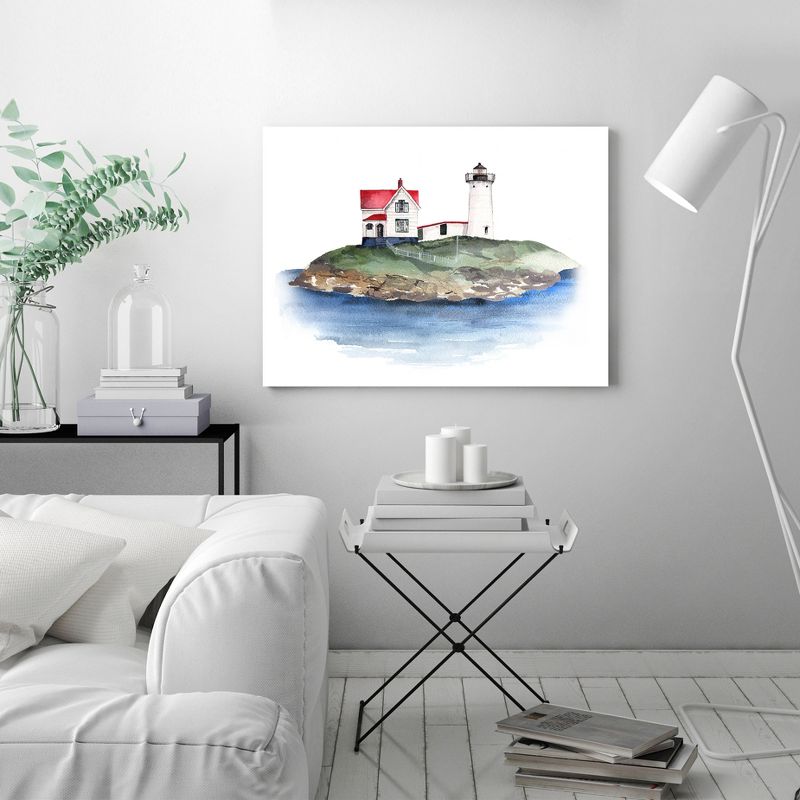 Americanflat Modern Coastal Nubble Lighthouse By Cami Monet Wall Unframed Canvas Wall Art, 3 of 6
