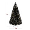 Best Choice Products Pre-Lit Black Christmas Tree, Artificial Holiday Decoration w/ Branch Tips, Incandescent Lights - 2 of 4