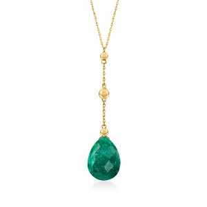 Ross-Simons 10.00 Carat Emerald Y-Necklace in 14kt Yellow Gold - 1 of 4