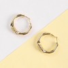 SOHI Women's Gold Textured Hoop Earrings - 2 of 3