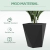 Okak Geometric Planters 3 Pack with Drainage Holes (S+M+L) Modern Indoor/Outdoor Pots for Balcony, Front Door - 4 of 4