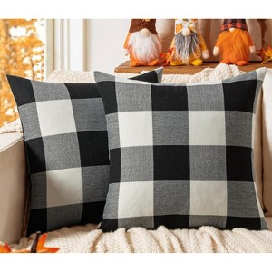 LISM 18x18 Inch Christmas Classic Buffalo Plaid Pillow Covers Pack of 2 - 1 of 4