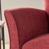 Tweed Armchair with Medium-Gauge Tonal Piping, Polished Turned Legs, and Curvy Retro Arms for Living Room - 3 of 4
