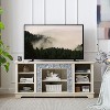 VYNXARIA White Faux Stacked Stone TV Media Stand with Open Storage for TVs Up to 65inch - 3 of 4
