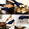 REGALWOVEN Silicone Polycotton Inner Heat Resistant Oven Mitts 2 Pcs 12.6x5inch - 2 of 4