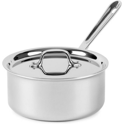 All-Clad D3 3-Ply Stainless Steel Sauce Pan with Lid 3 Quart