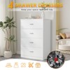 SUGIFT 4 Drawer Dresser, Modern Wood Chest of Drawers for Bedroom, White - 4 of 4
