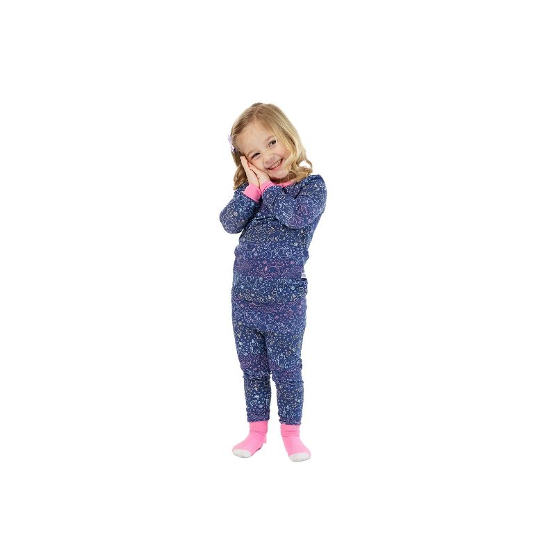 Sleep On It Infant & Toddler Girls 2-Piece Super Soft Jersey Snug-Fit Pajama Set with Matching Socks, 5 of 7