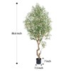 MaseiKar Artificial Olive Tree, 7.2ft Tall Fake Floor Plant with Plastic Pot for Office/Home Decor, Decorative Artificial Plant for Indoors /Outdoors - 4 of 4