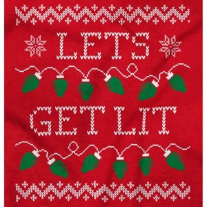 Ugly Christmas Lights Lets Get Lit Hoodie Sweatshirt Women Men Brisco Brands - 1 of 4