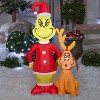 Grinch Christmas Airblown Inflatable w/Max, 4 ft Tall, Red - 2 of 3