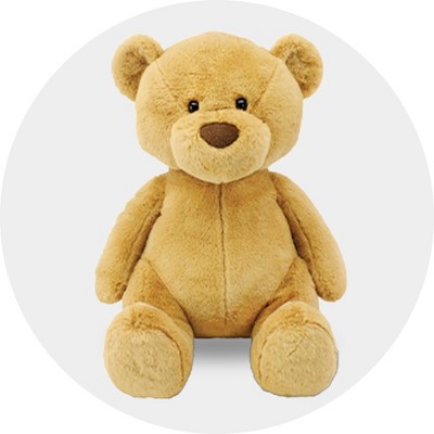 Teddy Bear Holding A Yellow Sign Saying Get Well Soon Stock