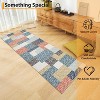 Acekool 4x6 Machine Washable Area Rug, Modern Geometric, Non-Slip, Low Pile, Stain-Resistant Accent Carpet for Living Room, Bedroom, Grey Green - 2 of 4