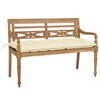 vidaXL Bench Natural wood Solid teak wood 47.2 in Durable - 2 of 4