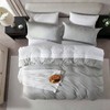 Light Grey Duvet Cover Set, Set of 3, 80x90 Inches with Zipper Closure - 4 of 4