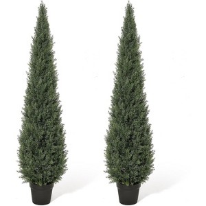Coucheta Artificial Topiary Trees - Faux Cedar & Cypress in 3-5FT Sizes with UV-Resistant & Pot Options for Indoor/Outdoor Home & Garden Decor - 1 of 4