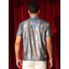 Lars Amadeus Men's Short Sleeves Shiny Disco Nightclub Party Golf Metallic Polo Shirt - 3 of 4