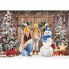 10x8FT Polyester Fabric Winter Christmas Rustic Barn Wood Door Photography Backdrop - 4 of 4