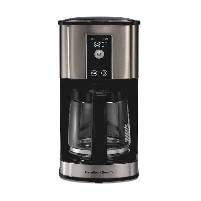 Hamilton Beach 12Cup Programmable Hot & Iced Coffee Maker 49620: Electric Drip Machine, 950W, Dishwasher-Safe Parts