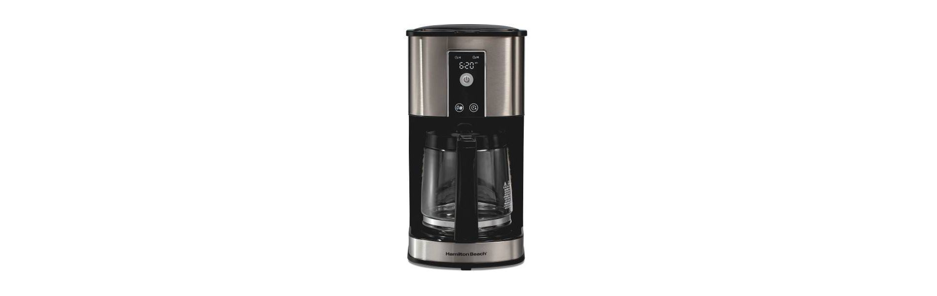 Hamilton Beach 12Cup Programmable Hot & Iced Coffee Maker 49620: Electric Drip Machine, 950W, Dishwasher-Safe Parts