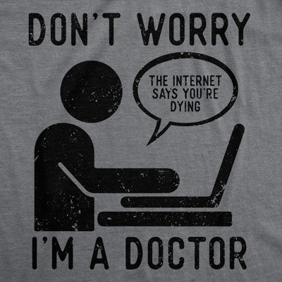 Мужские футболки Crazy Dog T-Shirts, Inc. Mens Funny T Shirts Dont Worry Im A Doctor Sarcastic Graphic Tee for Men - Crazy Dog Men's T Shirt With Sarcastic Sayings Dark Grey M — фото 2