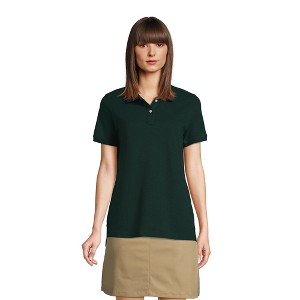 Lands' End School Uniform Young Women's Short Sleeve Mesh Polo Shirt - 1 of 4