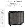 PAGED Folding Camping Chairs Reclining Chaise Lounge Chair with Adjustable Backrest and Removable Pillow for Camping, Beach, Yard, Picnics - 2 of 4
