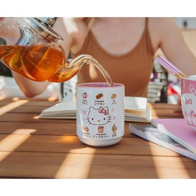 Hello Kitty Asian Ceramic Tea Cup with Dessert Icons