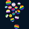 Adult Design By Humans Rainbow LBGTQIA+ Pride Badges By Roadhouse T-Shirt - 2 of 2