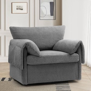CAVINAS Oversized Swivel Armchair, Modern Swivel Accent Chair & Single Sofa Lounge for Living Room & Bedroom - 1 of 4