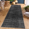 Washable Modern Striped Area Rug with Non-Slip Backing, Stain Resistant, Low Pile Soft Touch Carpet, Folding Floor Cover for Bedroom and Apartment. - 2 of 4