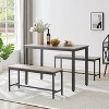 KTMBDW Dining Table Set for 4, Kitchen Table with Chairs, Rectangle Table with Metal Frame & MDF Board for Living Room, Small Apartment Saving Space - 2 of 4