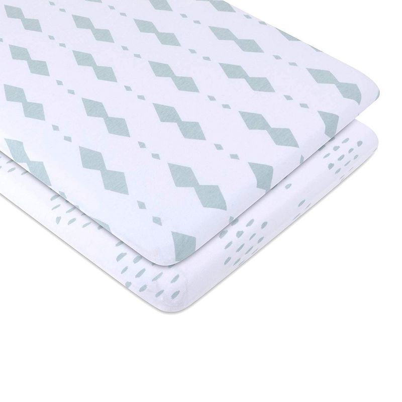 Ely's & Co. Baby Fitted Bassinet  Sheet   100% Combed Jersey Cotton  2 Packs Gender Neutral, 1 of 6