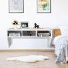 Wall Mounted Floating Computer Table Desk Home Office Furni Storage Shelf White - image 4 of 4