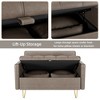 44.5 Inch Small Modern Loveseat Sofa Couch with Storage Under Seat Cushion - 2 of 4