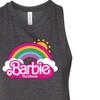 Women's Barbie Barbie Logo Rainbow Graphic Racerback Tank - Heather Charcoal - Small - 2 of 3