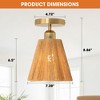 Parrot Uncle 7.3" Gold Farmhouse Semi-Flush Mount Ceiling Light 1-Light - 3 of 4