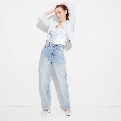 Women's High-Rise Curvy Straight Jeans - Wild Fable™