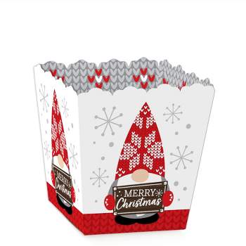 Big Dot of Happiness Christmas Gnomes - Party Mini Favor Boxes - Holiday Party Treat Candy Boxes - Set of 12